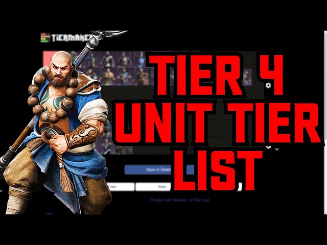 Tier 4 Unit Tier List For Season 15! - Conqueror's Blade