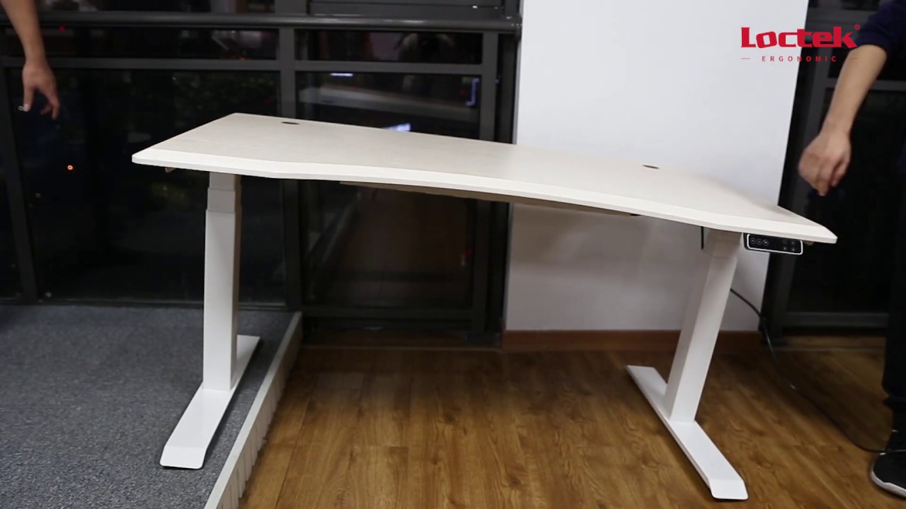 Loctek S New Auto Leveling Standing Desk Youtube