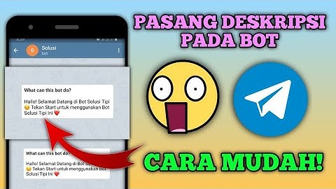 Cara Membuat Deskripsi Di Bot Telegram