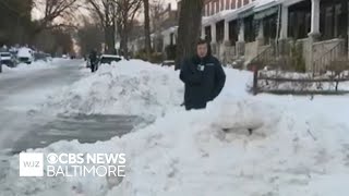 Marylanders deal with aftermath of weekend's winter storm