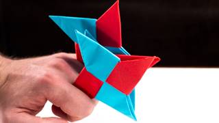 How to make a paper ninja star. Origami shuriken.