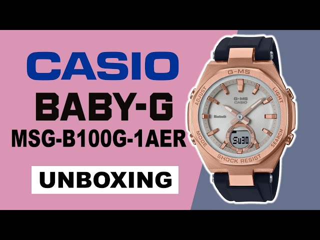 Casio Baby-G MSG-B100G-1AER Unboxing - YouTube