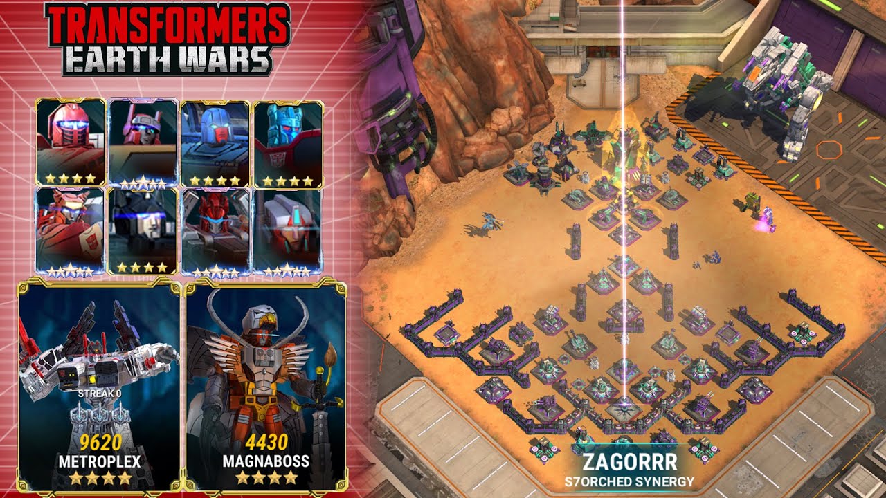 Transformers Earth Wars Warpath Vs. Zagorrr (S7orched Synergy) YouTube