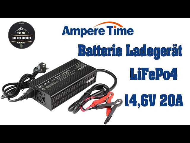 Ampere Time 14,6V LiFePO4 Batterieladegerät mit 10A Ausgangsstrom