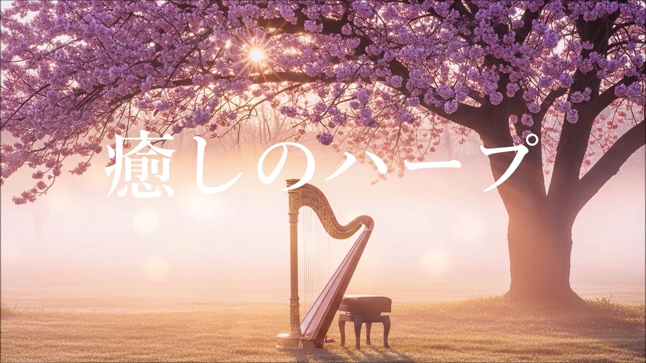 優しいハープとせせらぎの音が心の緊張をそっとほどいていく癒しの音楽 | 一日の疲れや心のざわめきをそっと洗い流し、自律神経を整えてくれます | Relaxing Harp Music