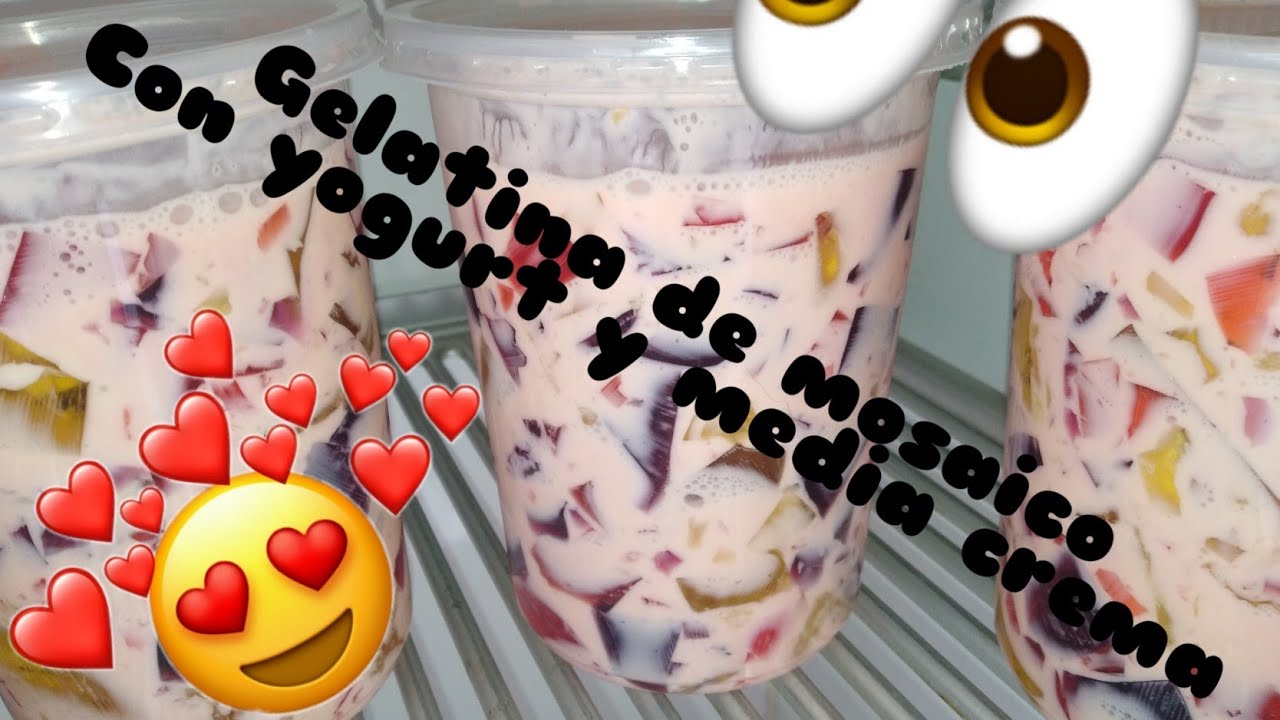 Gelatina de mosaico con yogurt para evento o negocio fácil y rapido