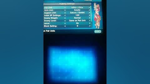 Project X Zone 2 trainnig Menu