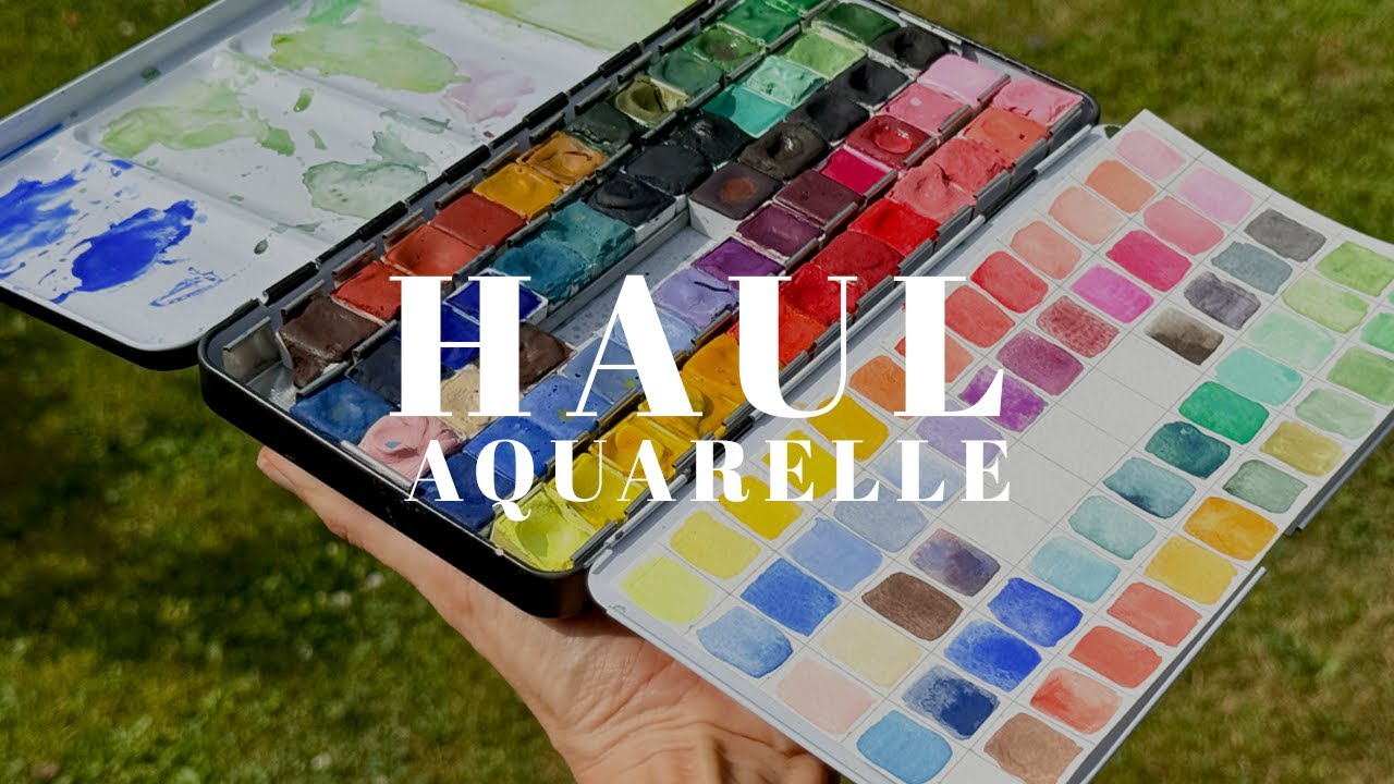 HAUL AQUARELLE I ON TESTE MA NOUVELLE PALETTE + NUANCIER DE COULEURS 🎨