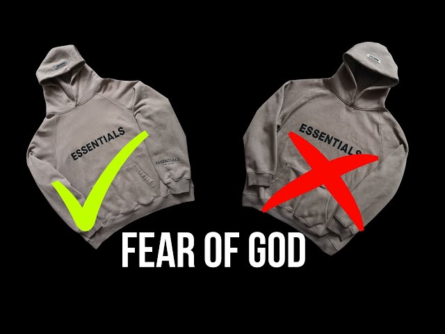 How to spot a fake Fear Of God Essentials Hoodie, Real vs Fake