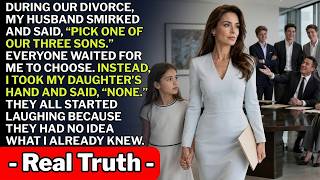 My Husband Served Me Divorce Papers and Said, Pick 1 of Our 3 Sons. I Left With My Daughter Ins...