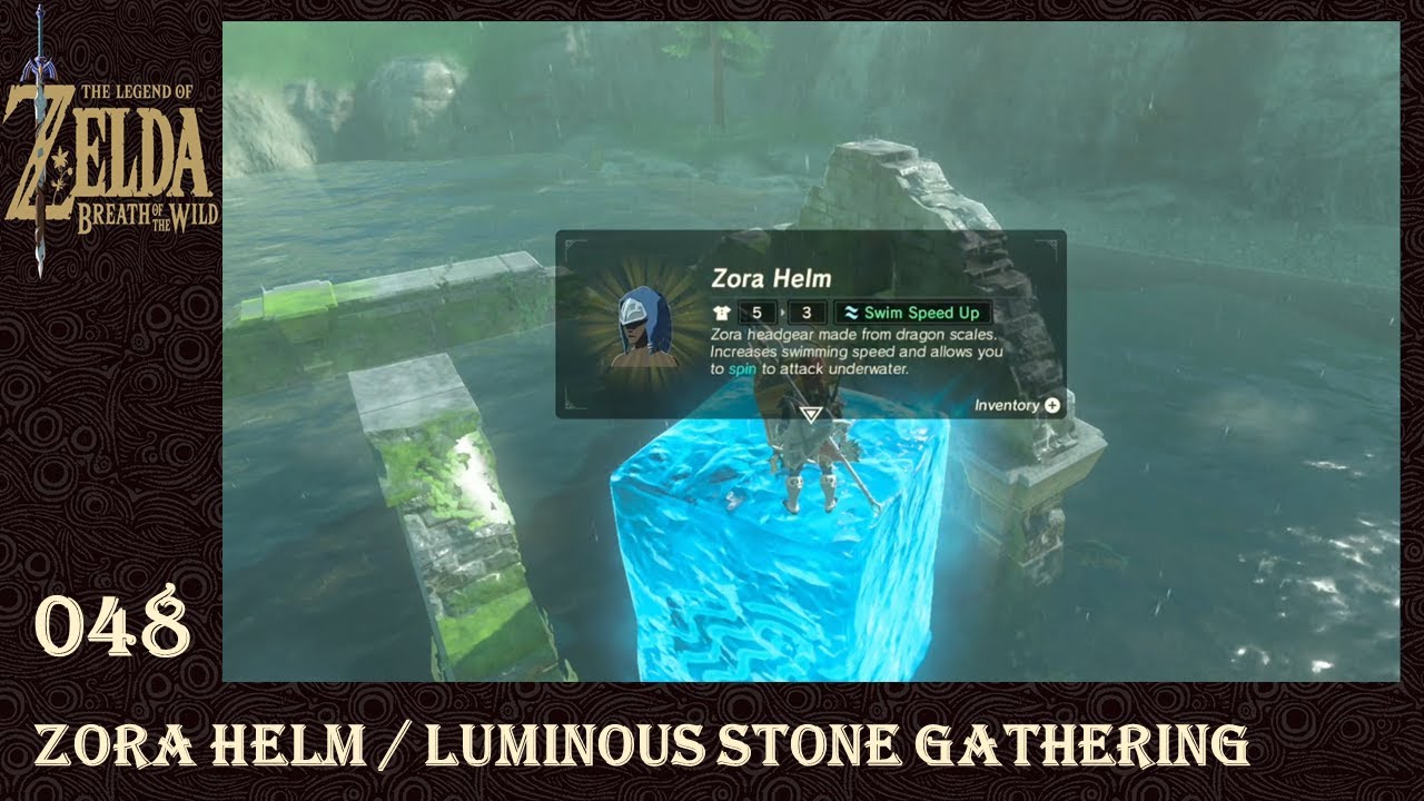 The Legend of Zelda Breath of the Wild 048 Where to find Zora Helm and Luminous Stone