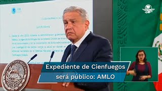 AMLO respalda exoneración que hizo la FGR a Salvador Cienfuegos