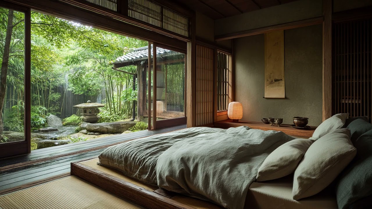 Soothing Rain Piano in a Traditional Japanese Home | Deep Sleep Music and Zen Ambience 🏯🌧️🎹