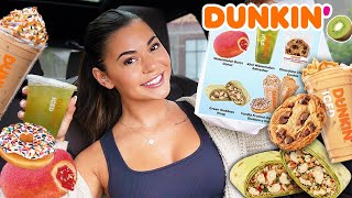 Dunkin's NEW 2024 SUMMER MENU Review!! (Watermelon Donut, Green Goddess Wrap, Blueberry Latte..) screenshot 1