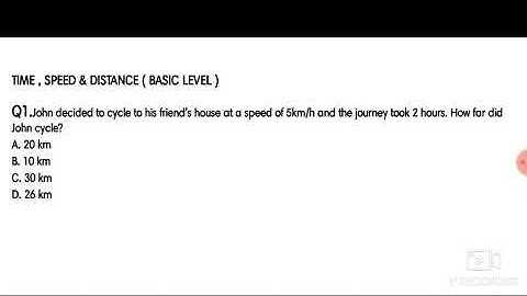 Time, speed &distance||basic level Questions||for IV class posts under jkssb|