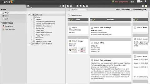 Typo3 - Back End Layout