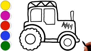 How To Draw A Tractor Step By Step Kidzaw