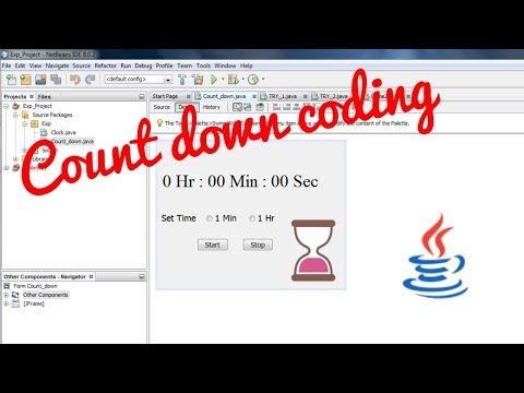 Java NETBEANS IDE Count down for a Hr. or a min. By Tech RR