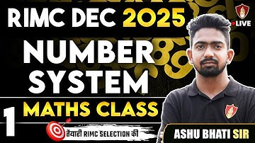 RIMC Maths Preparation | Number System Concepts | RIMC Coaching | RIMC DEC 2025 | Ashu Bhati Sir