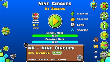 NEW HARDEST -- NINE CIRCLES 100% ~ HARD DEMON