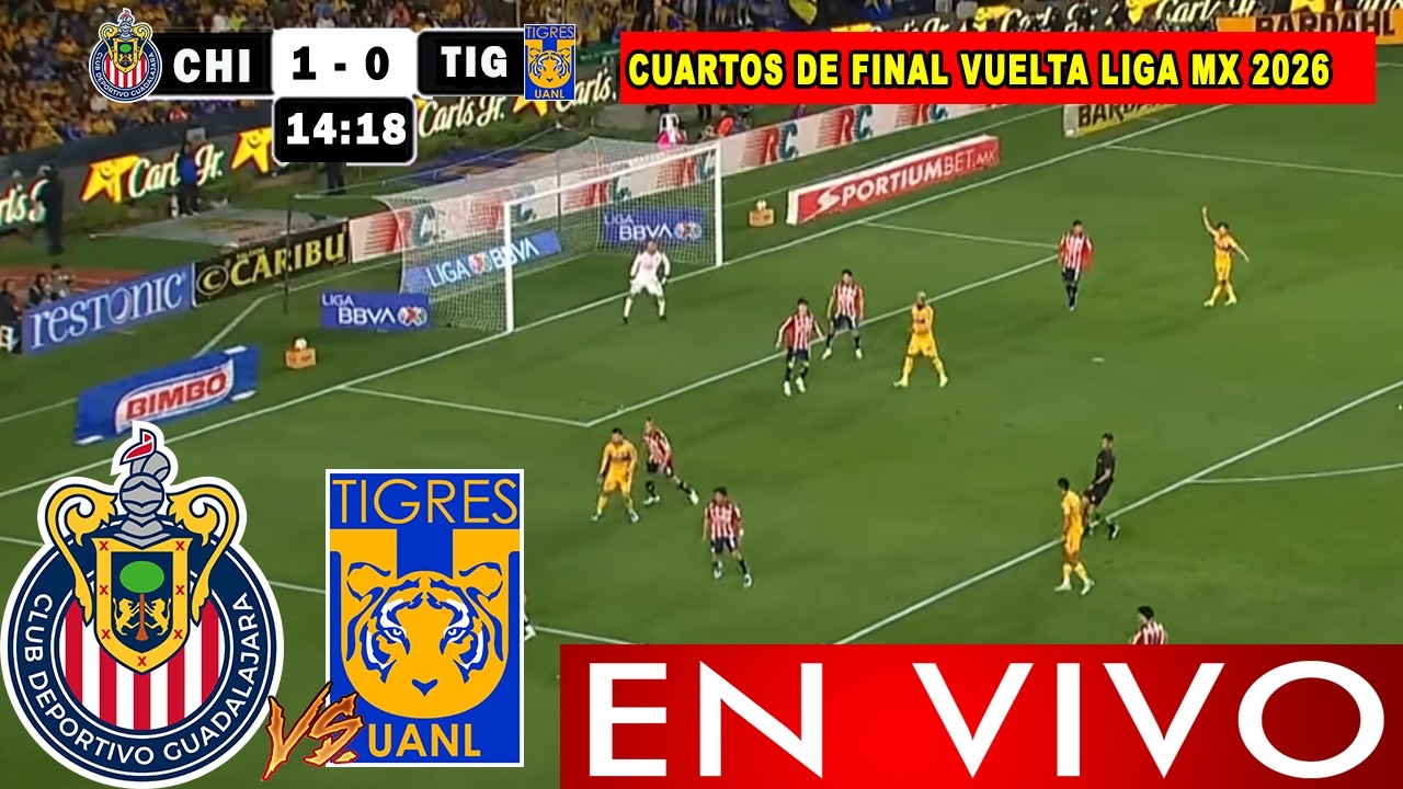 🔴 Donde ver CHIVAS vs TIGRES EN VIVO, Analisis Horarios y Pronostico de ...