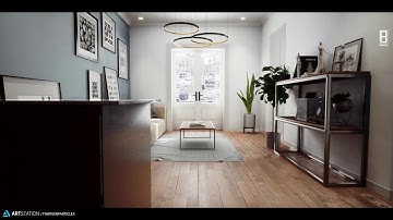 Archviz interior render with Unreal Engine (RTX)