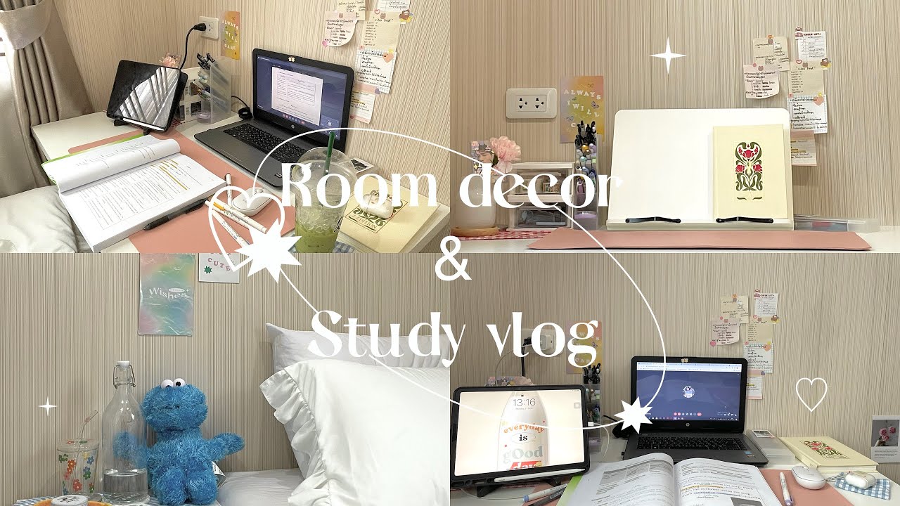 study vlog 03 | แต่งห้อง , เรียนออนไลน์ฉบับนักศึกษาครู | room decor, study (online edition)