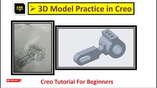 Creo Modeling Exercises Tutorial for Beginners | Creo Practice Exercises - 4