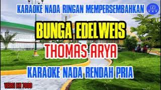 BUNGA EDELWEIS - THOMAS ARYA KARAOKE NADA RENDAH PRIA   KARAOKE NADA RINGAN