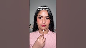 Easy Double Chin Contour Technique 😮 #contour #contourhack #doublechin #makeup #makeuptechniques