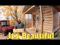 A Rustic Look: Siding Our Off Grid Cabin with Live Edge Wood - Part 15 - Off Grid Building