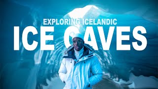 Exploring ICE CAVES in ICELAND