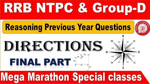 Directions Final part Railway Reasoning Previous year Questions with Explain for All by SRINIVASMech