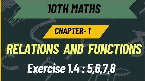 10th Maths samacheer kalvi [Relations And  Functions] in Tamil