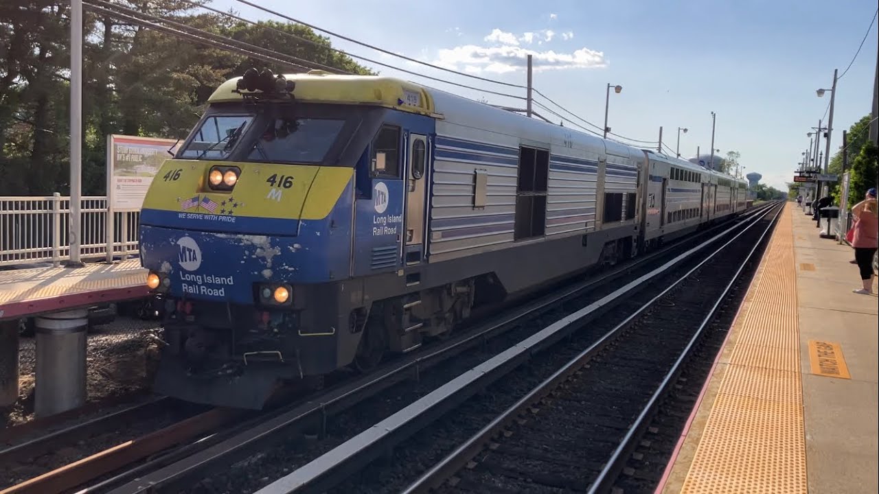 LIRR Train 80 to Patchogue thru Bethpage DE30AC 416 YouTube