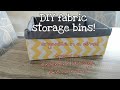 DIY Fabric organizer Closet organizer for less EASY No SEW storage bins!