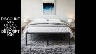 HOOMIC Twin Metal Bed Frame, Stable Mattress Foundation, Foldable Structure, Noise-Free, No Box Spri