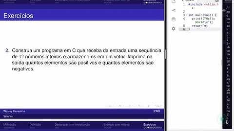 Vetores - Quantidade Positivos e Negativos