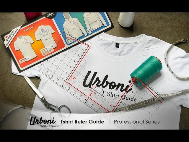 Urboni T-shirt Ruler Guide for Vinyl Alignment 
