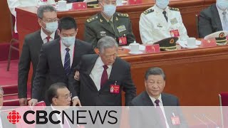 Hu Jintao escorted out of China party congress