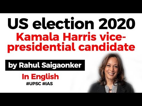Us Election 2020 Biography Of Kamala Harris Vice Presidential Candidate In English Upsc Ias Youtube