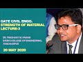 GATE: Civil Engineering: Structural Mechanics: Lecture3