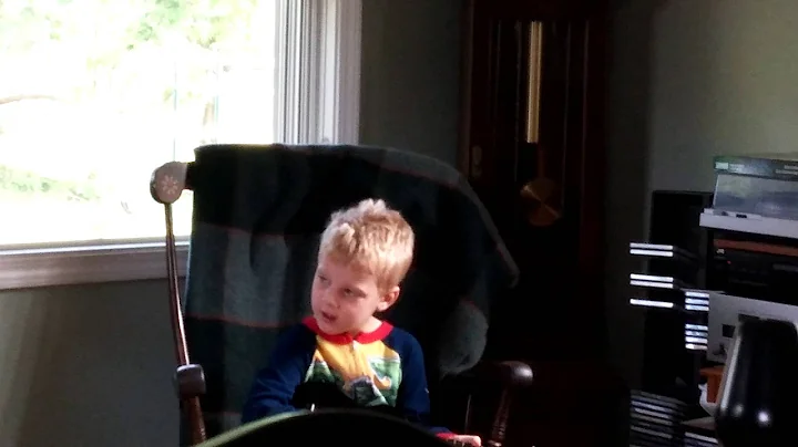 Jude playing ukulele.
