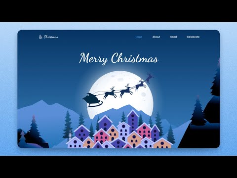 Responsive, Animated, Parallax Christmas Website Using HTML, CSS & JS