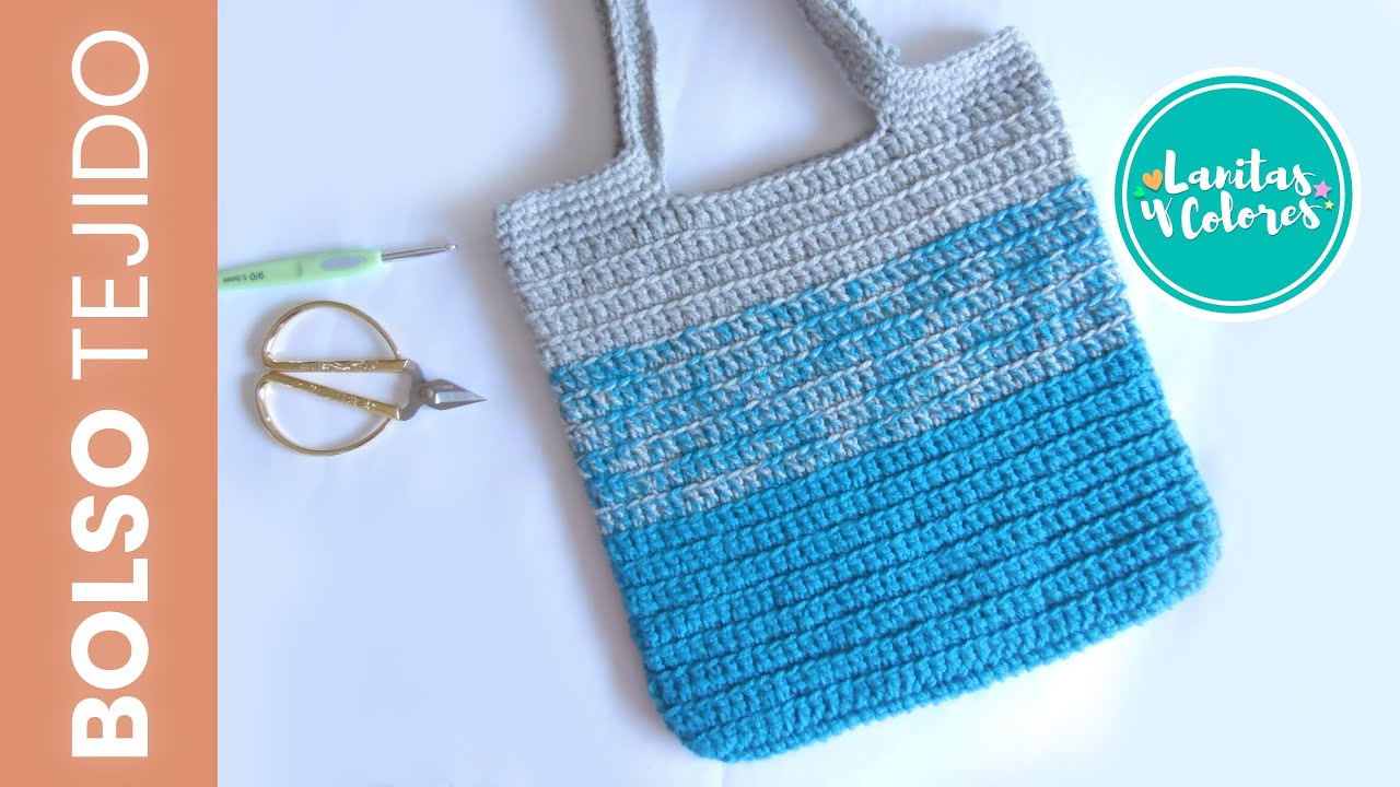 HERMOSO BOLSO TEJIDO EN CROCHET FÁCIL Y RÁPIDO DE TEJER. 