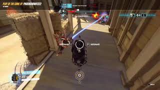You fired in the wrong hole.  (Overwatch highlight)
