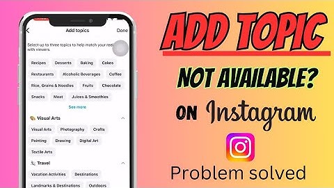 Add Topic Option Not Showing On Instagram Reels Problem Solved