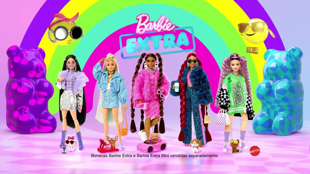 Boneca Barbie Extra Mini Roupa Xadrez Mattel - Fátima Criança