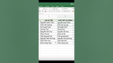 Mẹo Excel Cực Nhanh: Viết Hoa – Viết Thường – Chữ Đầu Hoa #excel #meoexcel #tinhocvanphong #hocexcel
