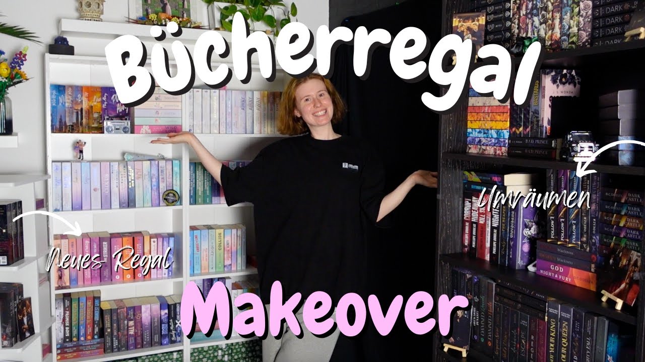 Bücherregal Makeover🤍 | neues Bücherregal & umräumen!